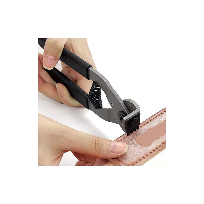 Leder-stanzwerkzeug, Handwerkzeuge Aus Kohlenstoffstahl Zum Stanzen Von Leder (4 Mm, 4 Zinken)