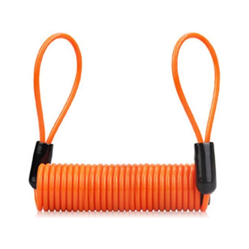 130cm Motorrad- Und Fahrrad-sicherheits-rückholfeder Für Scheibenbremse, Diebstahlsicherung Mit Feder (orange)