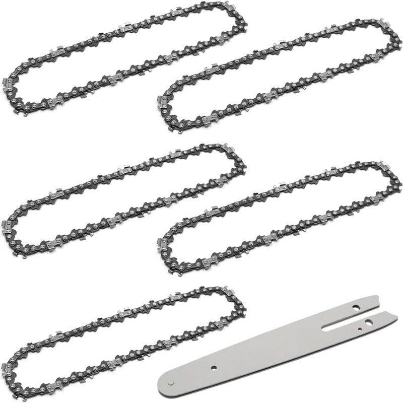 5 Stück 6-zoll-kettensägenketten, 37tg Mini-kettensäge Mit Führungsschiene Zum Schneiden Von Ästen Im Garten