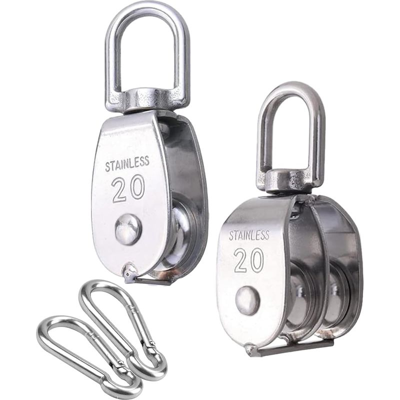 2er-set Umlenkrollen Für Seile, Edelstahl 304 Rolle, Seilrolle, Fitness-rolle, Tragfähigkeit 75 Kg, Rollenabzieher, Für Hebe-seile, Schiffe