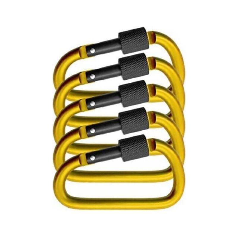 (78×42×7 Mm) Satz Von 5 Großen Schraubkarabinern, Karabiner Zur Befestigung Von Ausrüstung, Aluminium