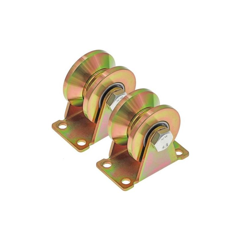 2 Stück V-nuten-rollen, Rollen Für Schiebetor 50mm, Stahlrollen Mit V-nut, Für Schiebetor, Tragfähigkeit 270kg Pro Rolle
