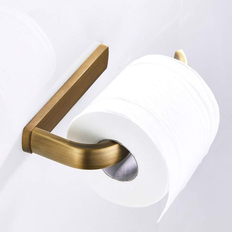 Antike Wand-toilettenpapierhalter Aus Messing, Retro-badrollenhalter Mit Handy-halterung