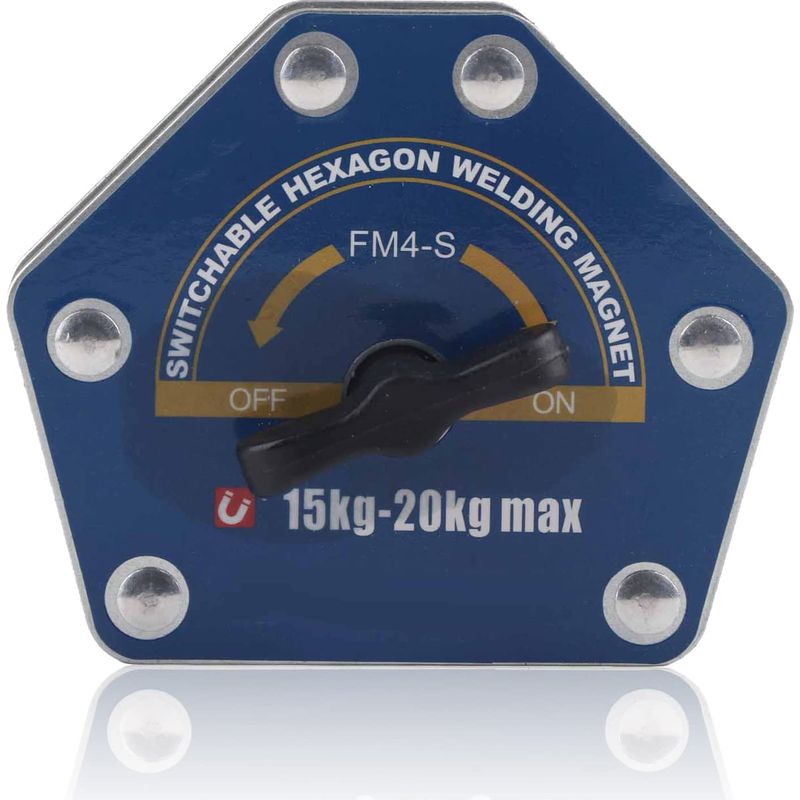 Magnetisches Schweißhilfsmittel, Magnetische Tig-schweißausrüstung Mit Umschaltbarem Hexagonalem Mehrwinkelschweißen, Ein-/ausschalter, Haltekraft 15-20 Kg