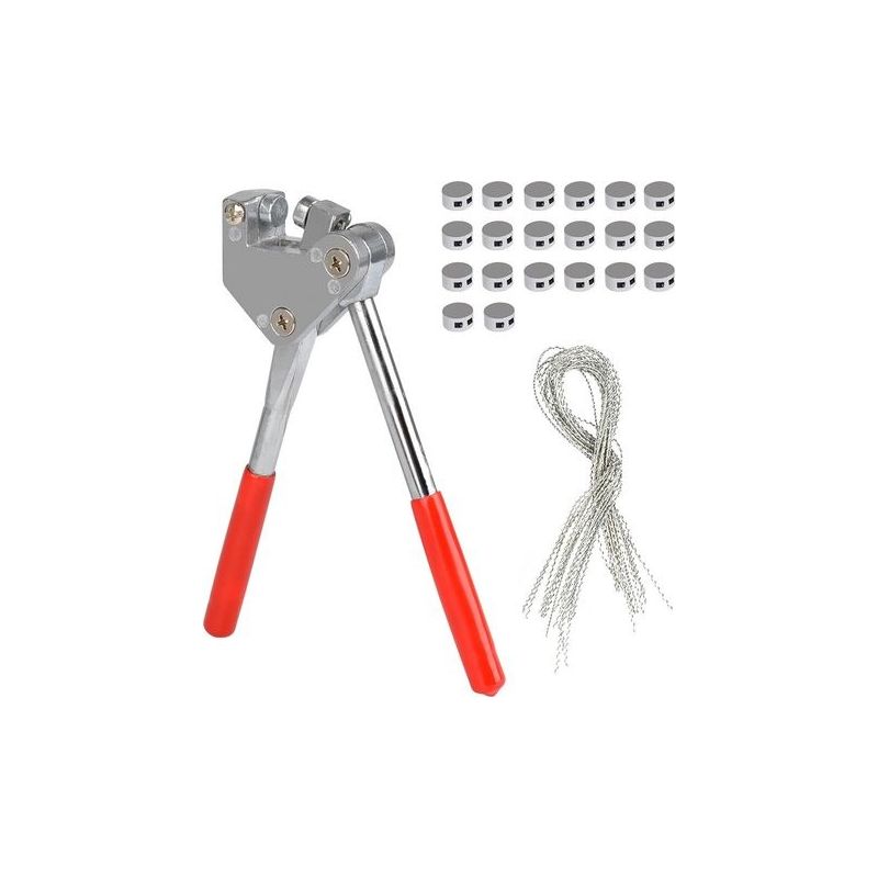Versiegelungszangen-set, Rote Bleizange 10 Mm Mit Kunststoffgriff (1x Kabelversiegelungszange + 20 Drähte + 20 Versiegelungsdrähte)