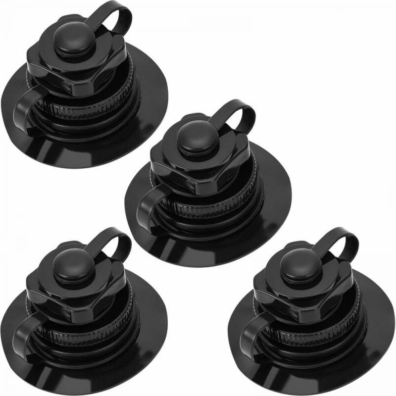 4 Stück Boston-ventile, Universelles Einwegiges Luftventil Für Aufblasbare Boote, Rettungsflöße, Kajaks, Pools, Boote, Luftmatratzen, Schwarz