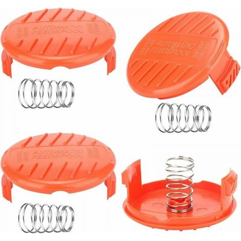 Spulenkappen, 4 Stück Spulenkappen Für Rasentrimmer, Trimmer-zubehör, Abs-spulenkappen Für Black-decker Rasenmäher Rc-100-p