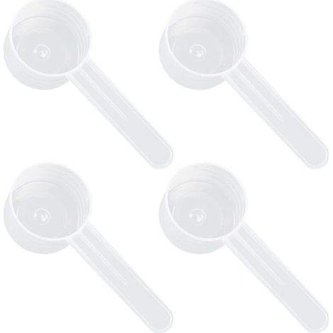 4 Transparente Messlöffel. Plastikdosierlöffel Für 10 G Pulver Oder 20 Ml Flüssigkeit, Kaffeemesslöffel, Dosierlöffel, Messlöffel