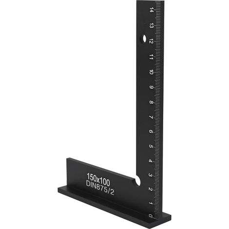 Quadratischer 90-grad-winkel Für Holzbearbeitung Und Messung, Metallkonstruktion Mit Präzision 02, Optionale Modelle 150 X 100 Mm Oder 100 X 70 Mm