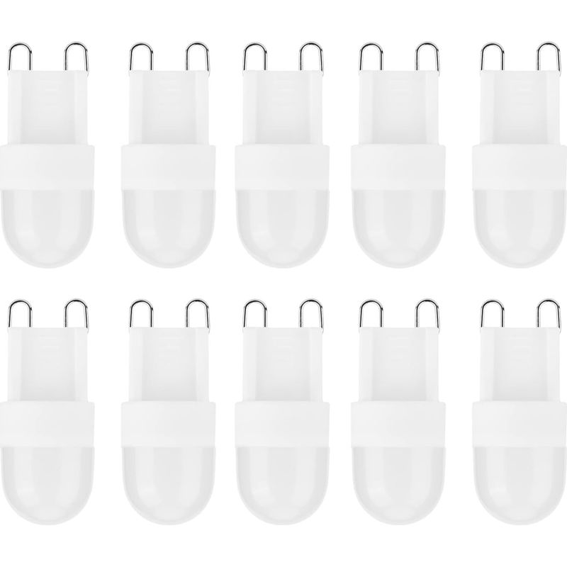 10er-pack Led-g9-glühbirnen, 1,5 W, Mit Zwei Stiften, Für Zuhause, Schlafzimmer, Büro, Kronleuchter, Deckenleuchten Und Wandleuchten (220 V).
