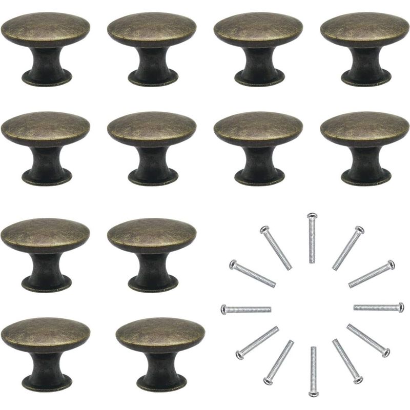 12x Vintage Schubladengriffe 30mm Antik Messing Griffe Für Küchenschränke Und Schränke, Für Kommode Und Schrank Möbel, Altbbronze