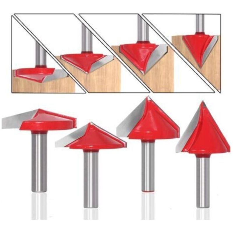 6 Stück V-nutenfräser, Gerade, 60° 90° 120°, Schaftdurchmesser 8 Mm, 3d-v-holzfräser, Cnc-gravierfräser