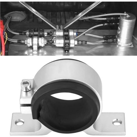Kraftstoffpumpenhalterung, Kraftstoff-/öl-/benzinpumpen-halterung Für Autos, 50 Mm Halterung Zur Befestigung Eines Einzelnen Filters Aus Schwarzem (silbernem) Aluminiumlegierung