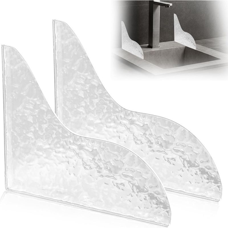 2er-set Duschspritzschutz, Selbstklebender Badewannen-spritzschutz, Wasserstopper Für Die Dusche, Transparenter Spritzschutz Für Die Badewanne