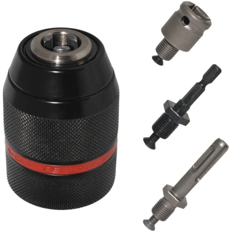 Metall-selbstspannendes Sds-bohrfutter - Hexagonal-adapter - Spannbereich: 1,5-13 Mm - Innengewinde Des Bohrfutters: 1/2" - 20 Unf - Außendurchmesser Des Sds-bohrfutters: 42,9 Mm - Für
