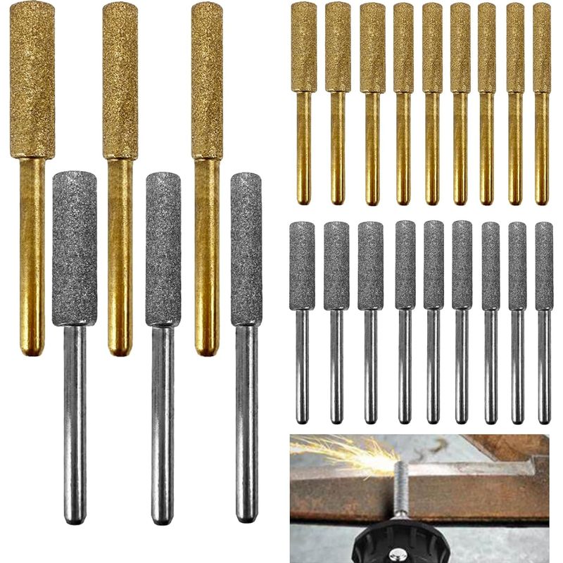 24-teiliges Kettenschärfset Für Kettensägen, Kettensägen-schärfer, Schärflehre Für Kettensägenketten 4,0/4,8/5,5 Mm, Zum Schleifen Und Polieren Von Kettensägenketten (gold, Silber)