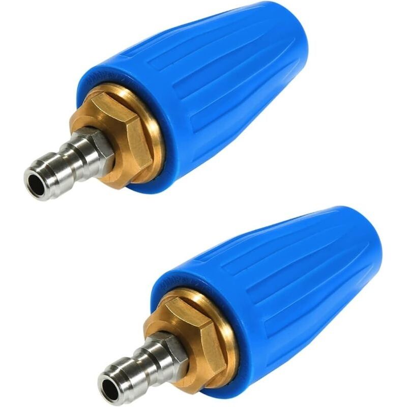 2 Stück Universelle 360°-rotationsdüse Für Hochdruckreiniger, 3600 Psi 250 Bar, 1/4-zoll-schnellanschluss, Rotierende Reinigungsdüse (blau)