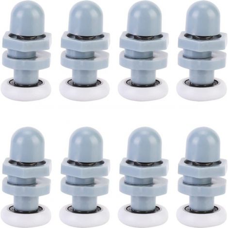 8 Stück Langlebige Kunststoff-duschtür-läufer, Schiebespur-rollen Für Badezimmerglas, Ersatzteile (20 Mm)