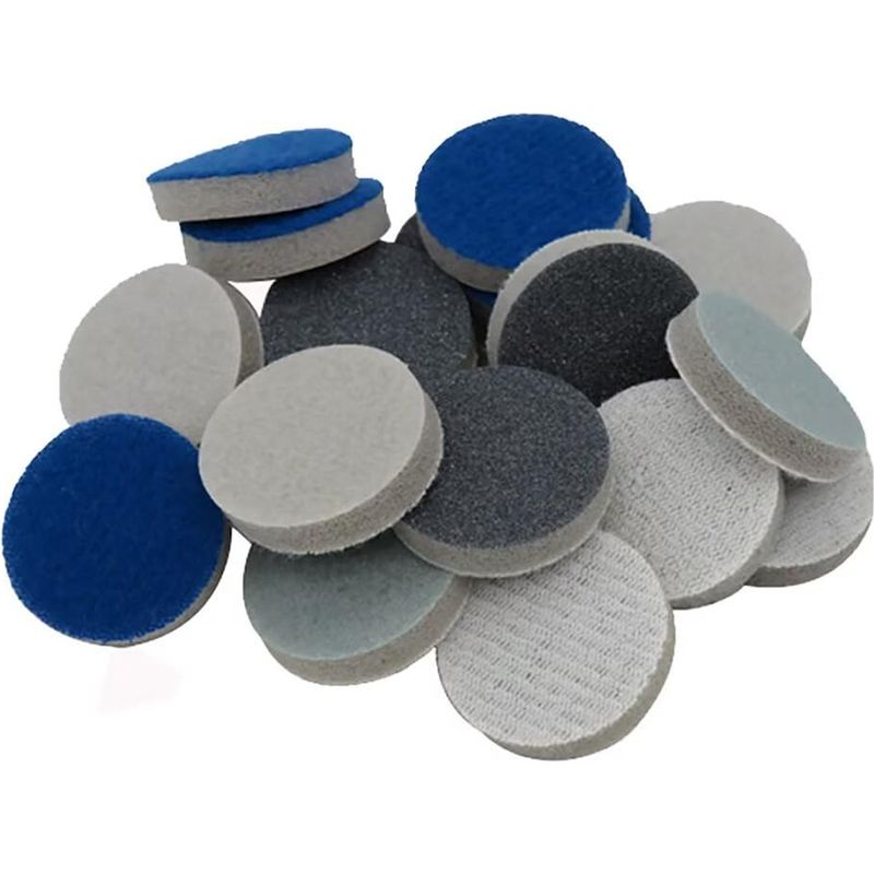 10 Stück 1" 25mm Mini-schleifpapier Schwämme, Flocking, Körnung 1200-1500, Trocken/nass, Klettverschluss, Polierwerkzeuge Zum Schleifen Für Holzarbeiten, Handy-politur, Oberflächenanwendung In Der Ind