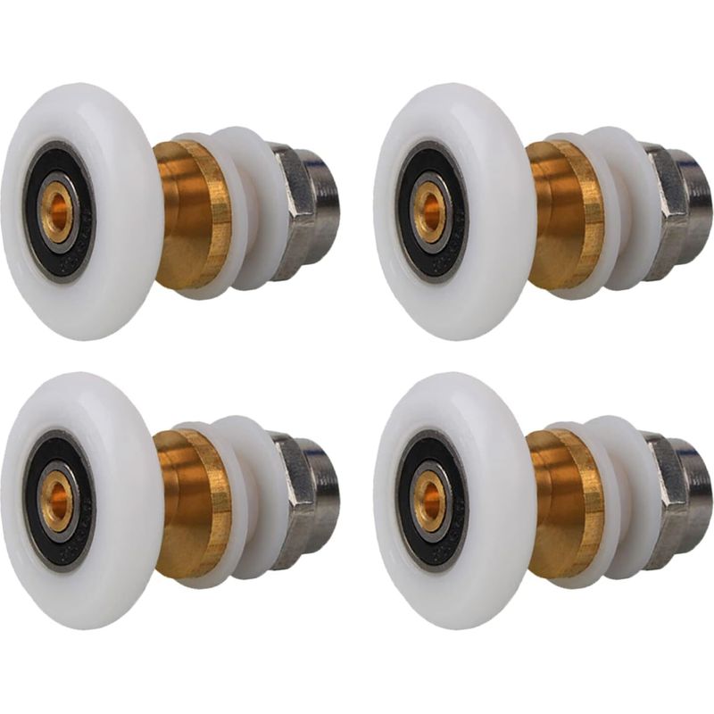 Duschentür-rollen 23mm, 4-teiliges Messing-schiebetür-set Für Glasduschtüren, Ersatzlaufrollen (23mm)