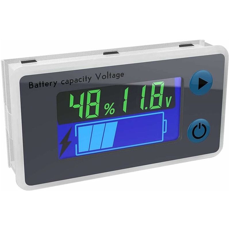 Multifunktions-voltmeter 10-100v Lcd Für Batteriekapazität, Temperaturanzeigemonitor (12v)