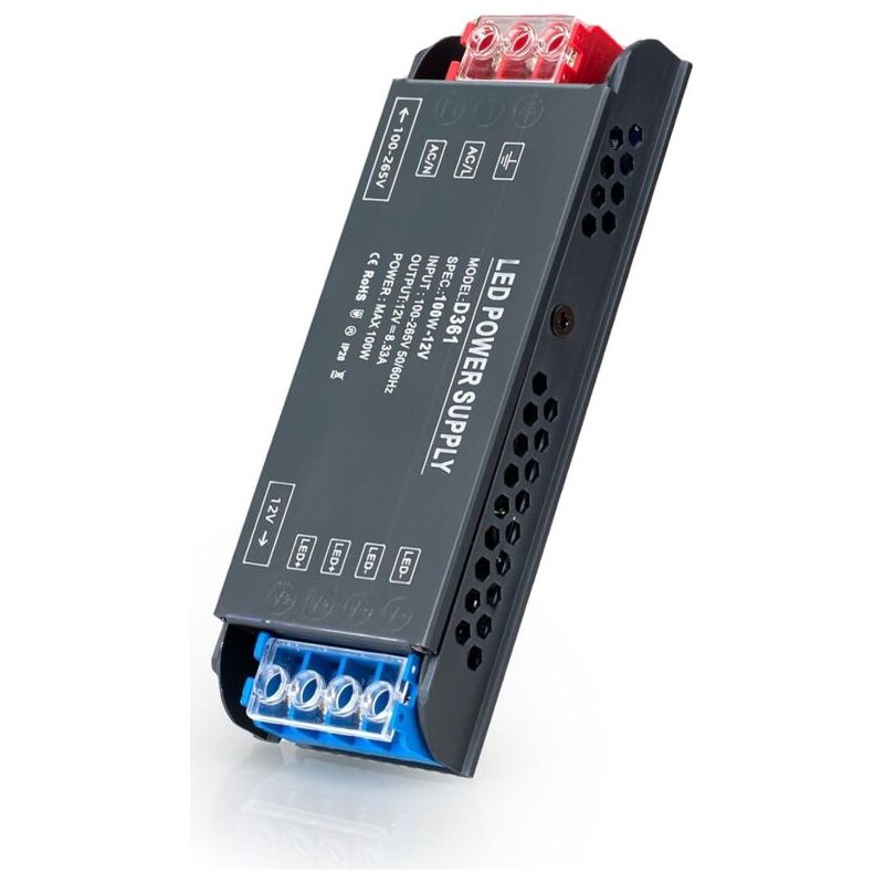 Transformer 220 V 12 V Led-treiber 100 W, Brimeti Ultraflacher Transformator 8,3 A Netzteil, 220 V Ac Auf 12 V Dc Wandler, Niederspannungs-transformator Led-konstantspannung