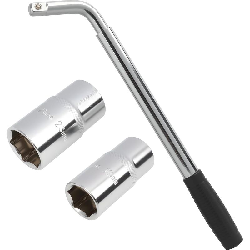 Erweiterbare Radmutternschlüssel Für Autos, Teleskopischer Radwechselschlüssel, Teleskopischer Reifenschlüssel Für Autos, Nussgrößen 17 Mm, 19 Mm, 21 Mm, 23 Mm, Vielseitiges Und Langlebiges Werkzeug