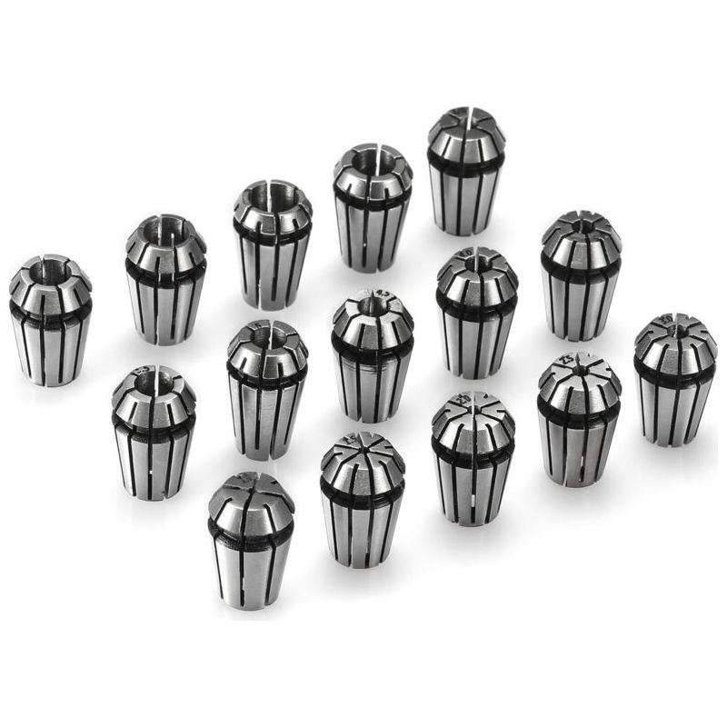 15 Stück Er11 Präzisions-spannzangen-set Für Cnc-drehen, Fräsen Und Gravieren, 1,0 Mm–7,0 Mm & 1/4", 1/8