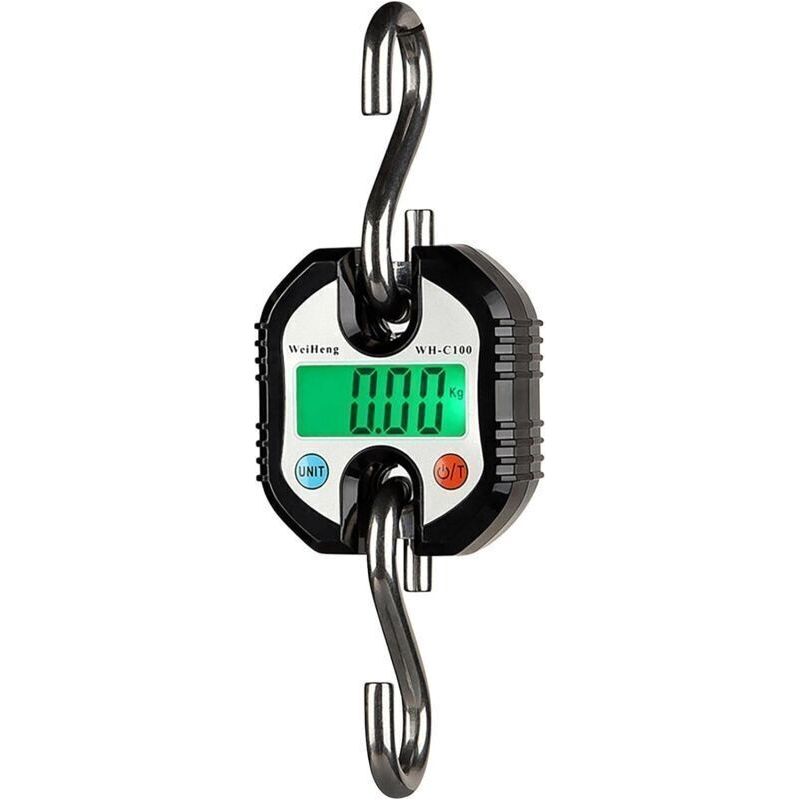 Digitale Waage, Hängewaage, Tragbare Mini-hängewaage Mit Lcd-display, Elektronische Federwaage 150 Kg, Aufhänge-waage Dynamometer Lcd Hakenwaage (schwarz)