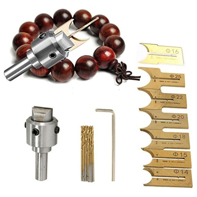 Fraise, Härte, Perle, Holzbearbeitung, Perlenmacher, Fräser-set, Router-bit-set, Klein, Tragbar, Hochfeste Legierung, Stahlwerkzeug, Kit, 16 Stück