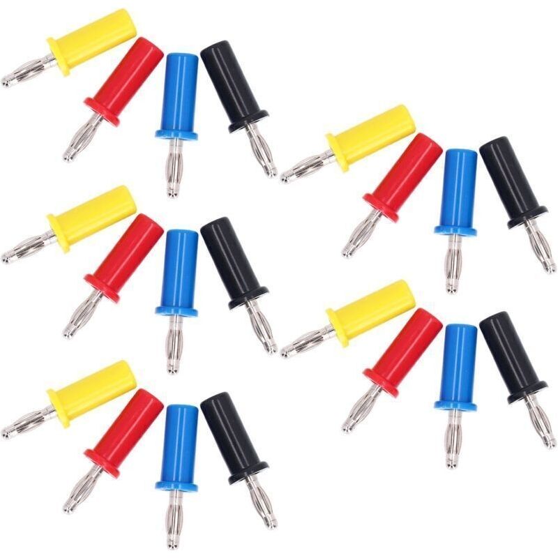 5 Sets 4-mm-bananenstecker-verbinder, Messing-zubehörkit Für Maschinenausrüstung J.10013