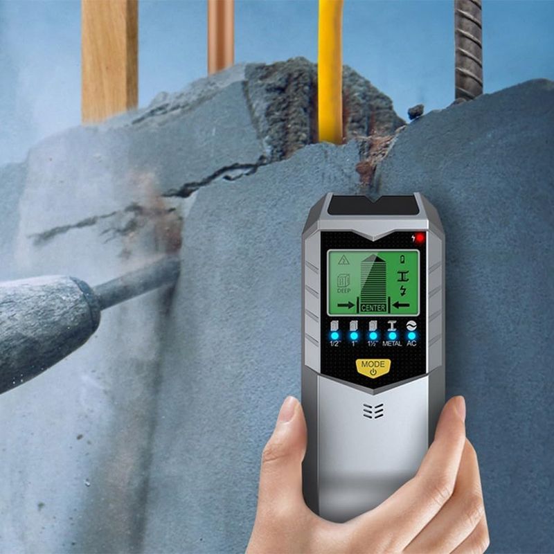 Tragbarer 5-in-1-wandmetall-detektor, Scanner-detektor, Kabelortungsgerät, Wanddetektor Sh402, Multifunktionaler Bolzendetektor, A