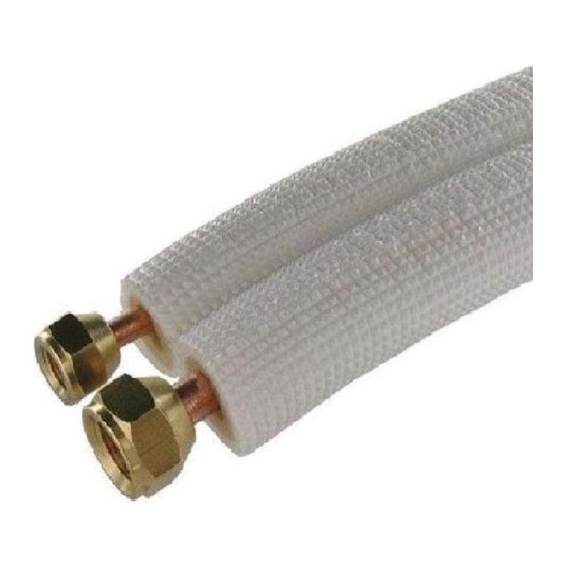 Kältemittelleitung M1 3 Meter – Anschlüsse 1/4 Und 3/8 – Wandstärke 0,80 Mm – Kompatibel Mit R22, R407c, R410a, R507a