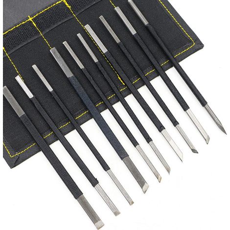 Steinbildhauerwerkzeug Schwarze Linie Aus Kohlenstoffstahl Hochwertiges Gravurwerkzeug-set, 10 Stück