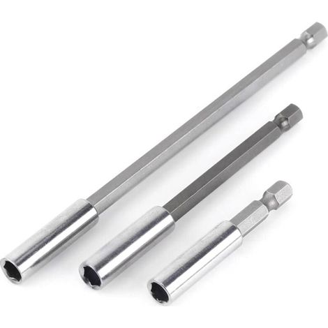 Magnetischer Bit-halter, Schraubverlängerung, Sechskant-schaft 60mm 100mm 150mm, Verlängerung Für Akkuschrauber (3 Stück 1/4")