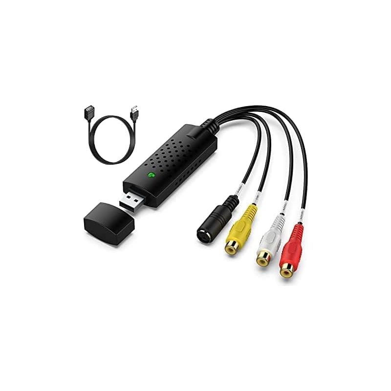 Usb-video- Und Audio-konverter, Video-capture-karte, Vhs Zu Digital, Analoge Quellen Einschließlich Vcr, Dvd, Für Windows 11/10/8