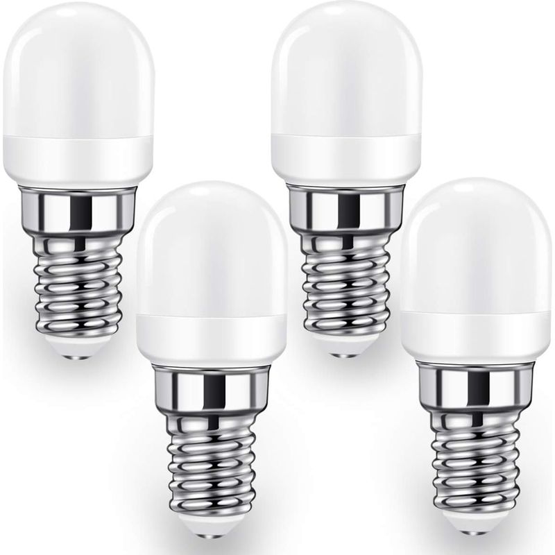 Lampe E14 Led Glühbirne Für Kühlschrank, 2w Ses Lampe (entspricht 20w-25w), 140lm, Kaltweiß-6000k 4er-pack