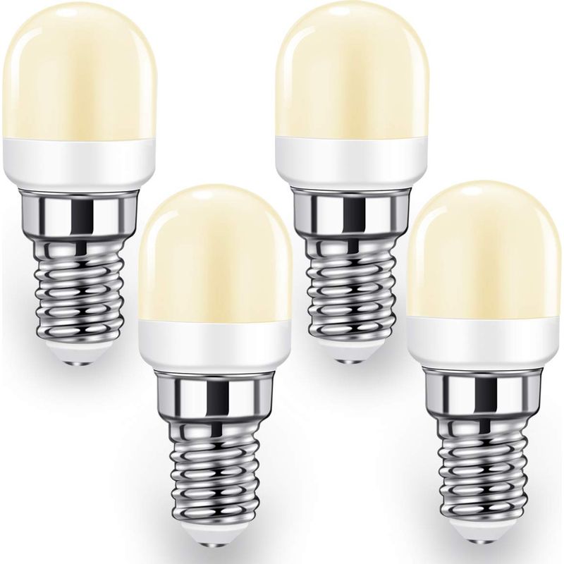 E14 Led Lampe Für Kühlschrank, 2w Ses Lampe (entspricht 20w-25w), 140lm, Warmweiß-3000k 4er Pack