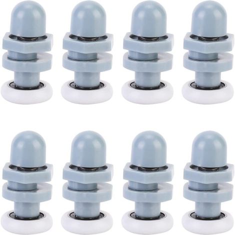 8 Stück Langlebige Kunststoff-duschtür-läufer, Schiebespur-rollen Für Badezimmerglas, Ersatzteile (23 Mm)
