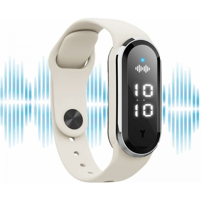 Ultraschall-mückenschutz-armband, Usb-aufladbare/wasserdichte Insektenabwehr-uhr Für Kinder Und Erwachsene (weiß)