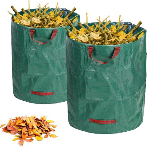 Grüne Müllsäcke, Gartenabfallsäcke, 2er-pack Gartensäcke 272l, Robuste Und Stabile Gartensäcke Für Gartenabfälle