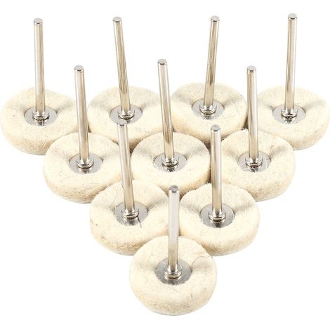 Satz Mit 10 Polierschwämmen Für Bohrmaschine, Wollfilz 25 Mm, Schleifer, Schleifscheibe, Polierkopf Für Auto, Metall, Edelstahl, Holzbearbeitungsmaschine