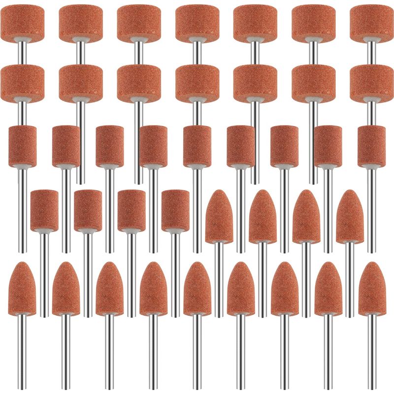 42-teiliges Set Aluminiumoxid-schleifsteine Mit 1/8"-schaft, Kompatibel Mit Dremel, Zum Schleifen, Polieren Und Entgraten Von Metall