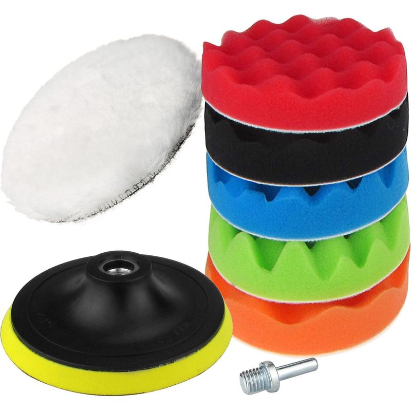 125 Mm/5 Zoll Polierschwamm, Auto-polierschwamm Und Wollpolier-kits Mit M10-bohrmaschinenadapter