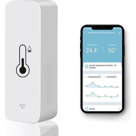 Wlan-hygrometer-thermometer-sensor, Kabelloser Temperatur- Und Feuchtigkeitsmonitor Für Zuhause, Echtzeit-fernüberwachung. Intelligentes Thermo-hygrometer Mit Datenspeicherung.