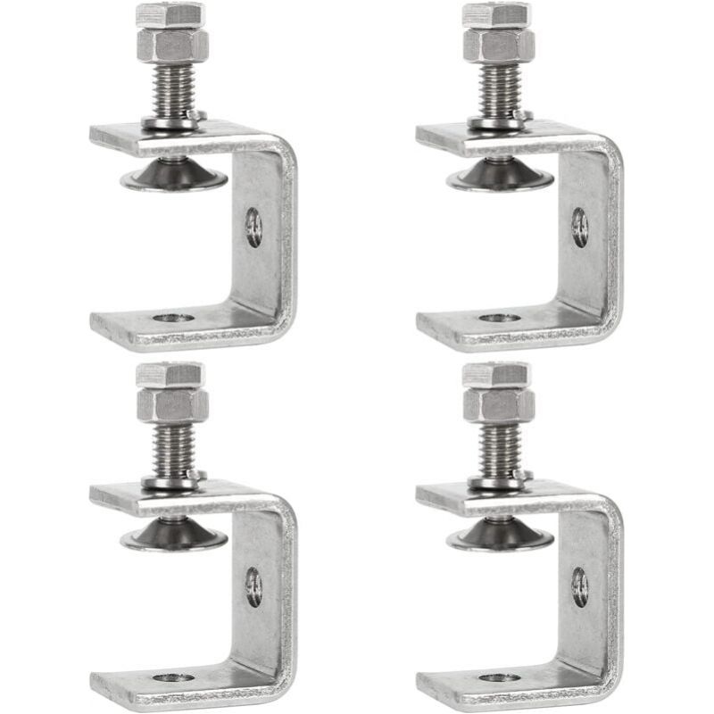 Robuste Zwingen Aus Edelstahl, 4er-set C-zwingen, 0-25 Mm Robuste C-klammer, Befestigungszange Für Holzarbeiten, Tigerklemme Mit Breitem Maul Für Holzarbeiten, Heimwerken, Schweißen Und Tischlerei