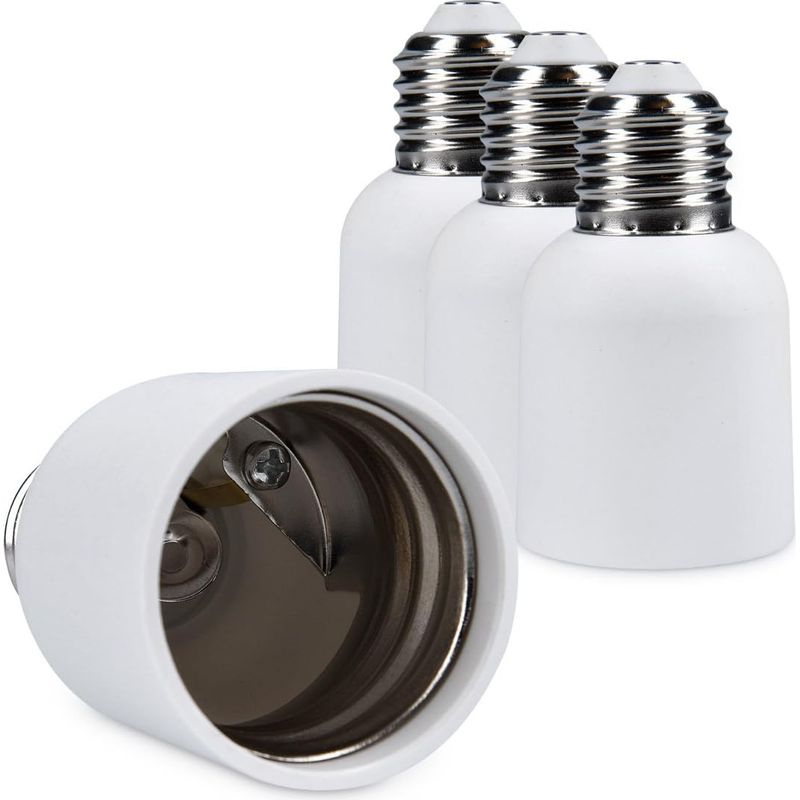 4x Fassungsadapter - Fassungsumrüster Von E27 Auf E40 - Lampenfassungsadapter Sockel E40 Für Led- Und Halogenlampen