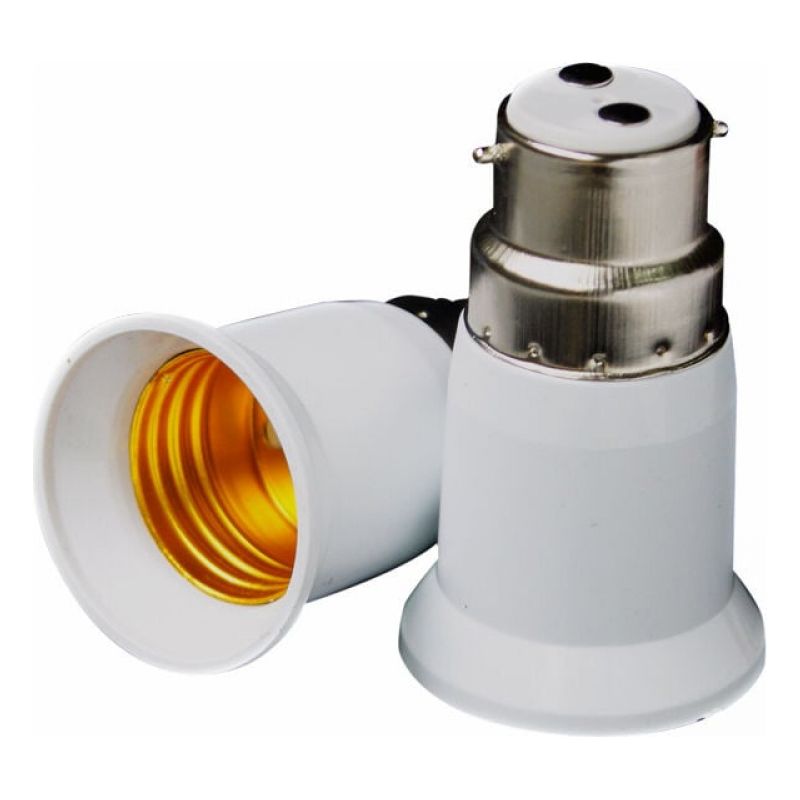 Led 4-fach Sockeladapter - Konverter Von B22 Auf E27 - Lampensockeladapter Mit Bajonettfassung Für Led-glühbirnen