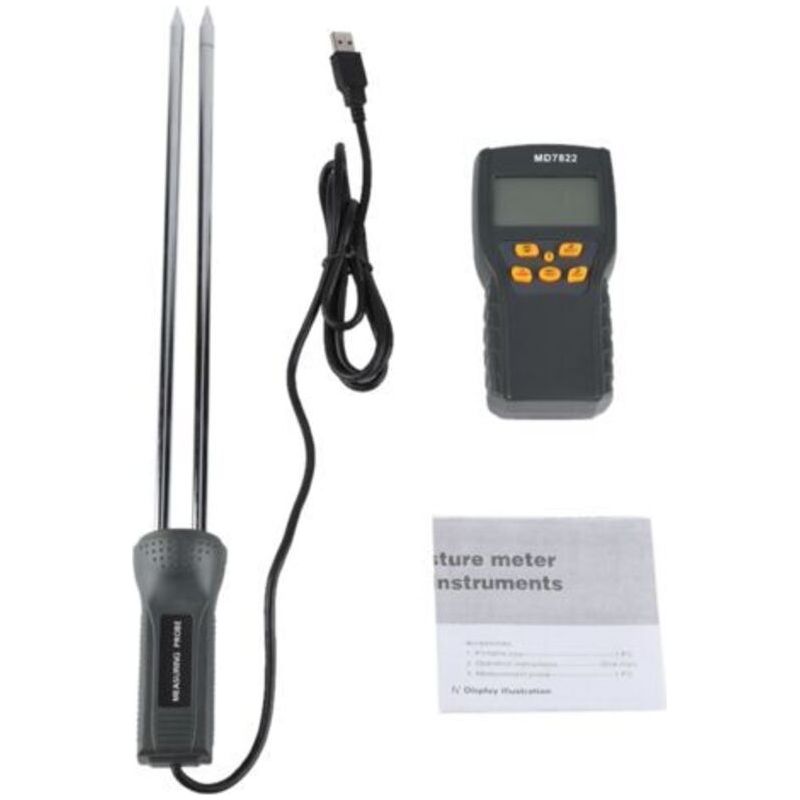 Getreidefeuchtigkeitsmesser Mit Langer Sonde, Digitale Anzeige, Batterielos