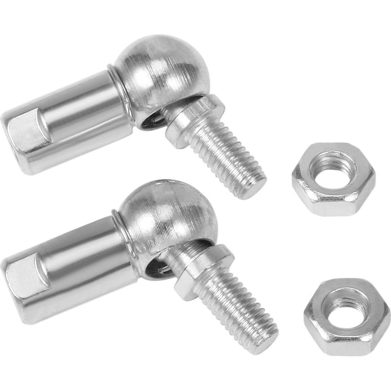 Cs10 Tige Mit Kugellager-endstück, Rechtsgewinde, Innengewinde M6x1.0, Außengewinde M6x1.0, Selbstschmierend, Kohlenstoffstahl, Kugelkopf, 2 Stück